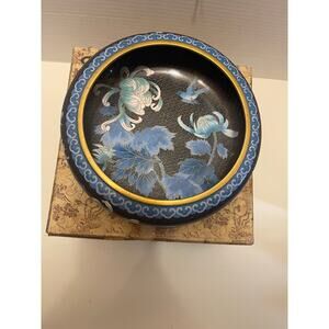 Antique Chinese Cloisonne Bowl with box